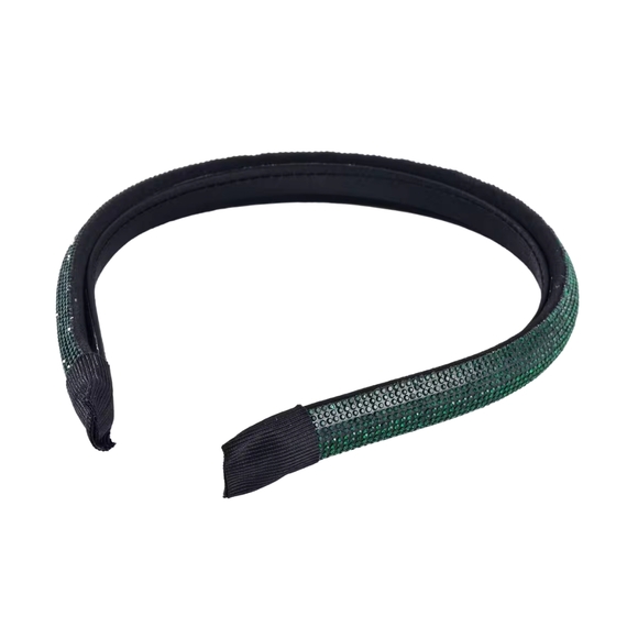 Elegant Green Austrian Crystal Hair band W/ Necklace